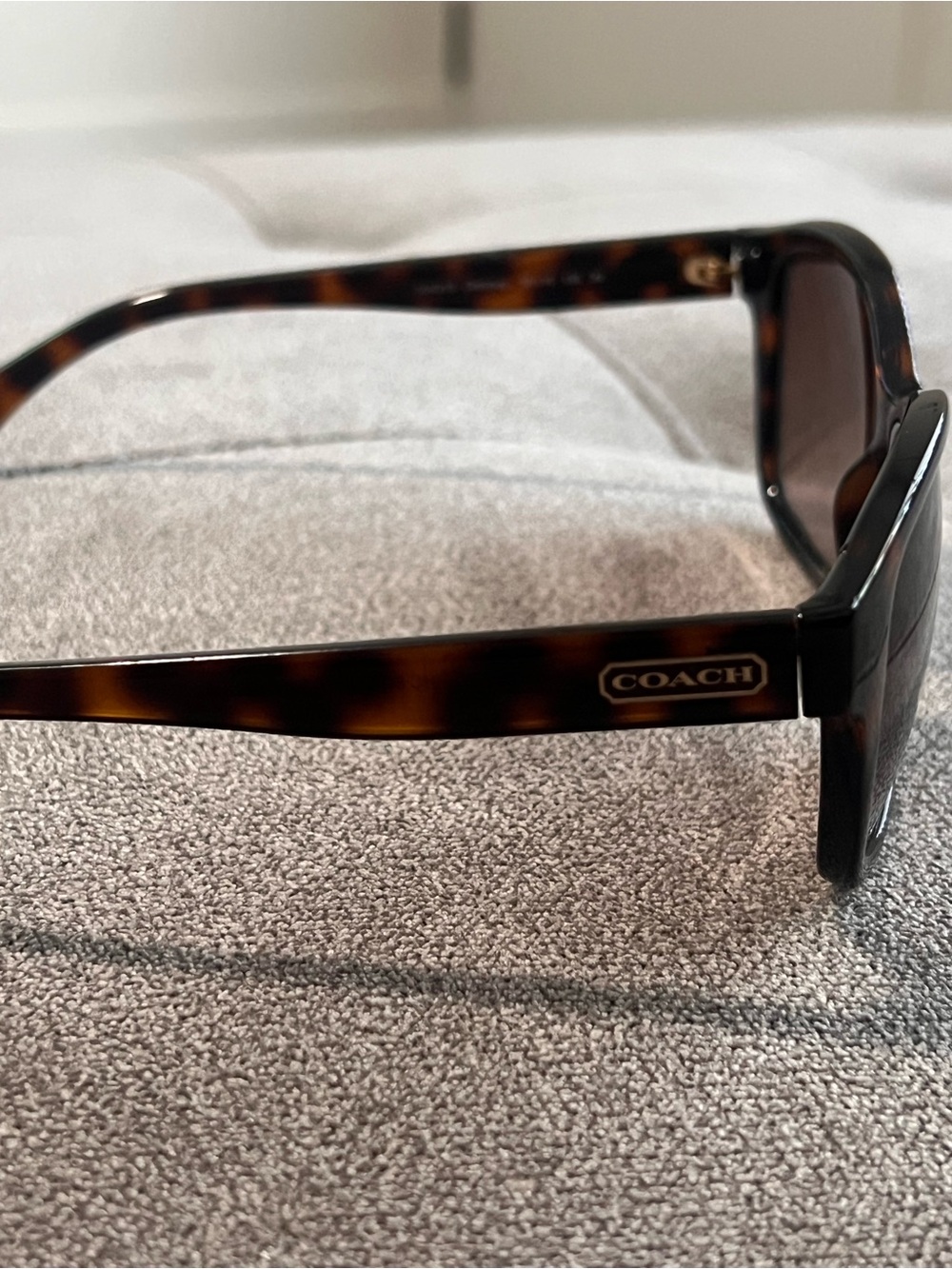 Coach Tortoise Shell Frame Sunglasses with Brown Lenses